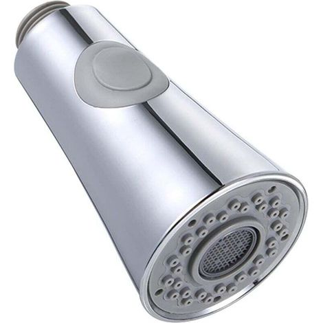 Tête De Robinet Évier Cuisine Extractible 2 Fonctions Avec Clapet Anti-Retour Connexions G1/2 Chrome Poli (1/3)