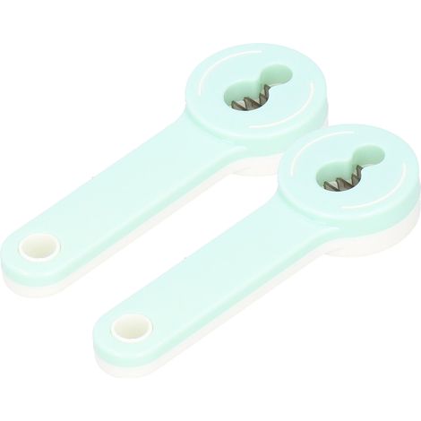 Lot de 2 coupe-haricots verts multifonctionnels, coupe-piments, coupe-ail, ustensile de cuisine créatif, vert frais (1/5)