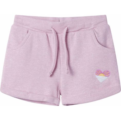 Short pour enfants avec cordon de serrage lilas mélangé 128 (1/5)