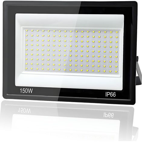 2 Pièces Projecteur LED Extérieur 300W, 1M Câble Blanc Froid 6500K Projecteur LED, Spot led Extérieur IP66 Étanche, pour Jardins, Terrasses, Cours, Balcons, Parcs, Garages, Usines, Carré