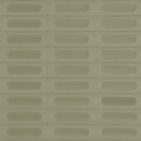 Carrelage Effet Zellige Vert Olive CONFETTO Salvia 5x15cm 3D (1/3)