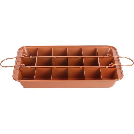 Plateau de cuisson antiadhésif pour Brownie, moule à gâteau au chocolat avec séparateurs, ustensile de cuisine