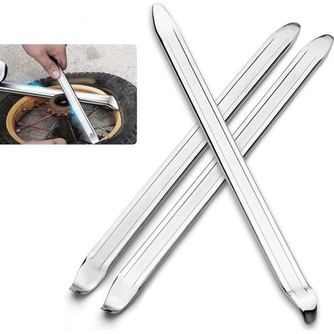 3-teiliges Reifenheber-Set (30 cm), Motorrad- und Fahrradreifenwechselset mit Reparaturband für Mountainbikes, E-Bikes und Motorräder. (1/5)
