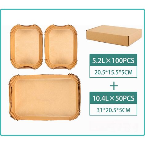 APEX 150 feuilles de papier sulfurisé pour la friteuse à air Ninja Foodi Flex AF500EU, accessoire de doublure en papier jetable pour friteuse à air. (1/5)