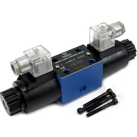 Verteiler (Magnetventil cetop 3 NG6) 3-Positionen 50L Schieber "E" (Zündspulen x2) 12V voima (1/2)