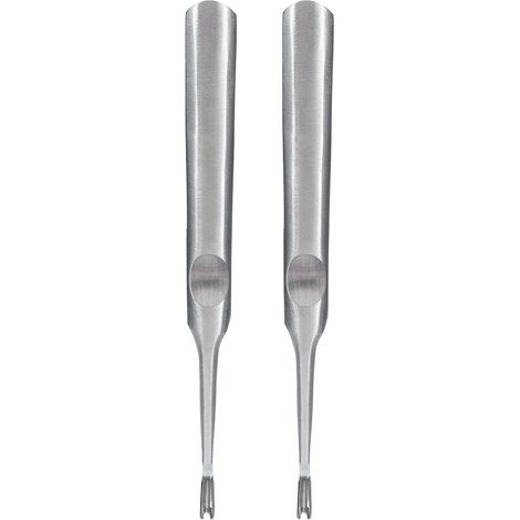 2 Pièces Outil de Coupe en V Acier Inoxydable pour Travail du Cuir, Biseauteur de Bord (Petit 95mm) (1/5)