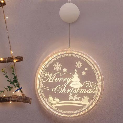 Guirlande Lumineuse LED - Effet Néon - Pendentifs en Acrylique - Pour Décoration Intérieure Extérieure - Avec Ventouses - Alimentation par Piles AAA - 1 Pièce (1/5)