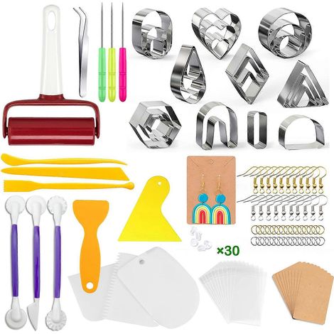 Edelstahl-Ohrringschneider-Set mit 140 Ohrringhaken und Biegeringen