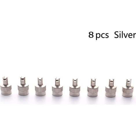 Lot de 8 bouchons de valve à tête fendue pour pneus de voiture (16 x 8,5 mm) avec outil de démontage d'obus pour moto