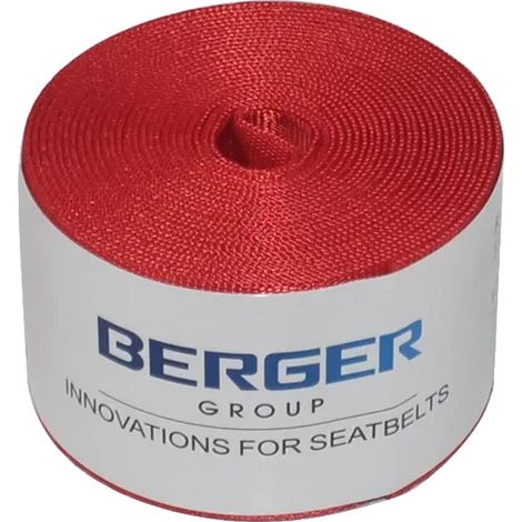 Cintura di sicurezza, cinghia ad alta resistenza, design retrattile, rossa (1/2)