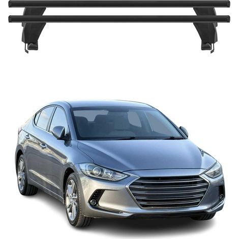 OMAC Dachträger Querträger Alu für Hyundai Elantra VI 2017-2020 – Abschließbar – T-Nut – City-Crash-getestet – Max. 50 kg Schwarz (1/5)