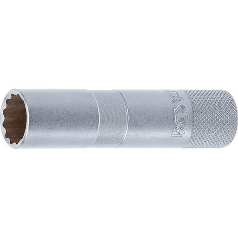 BGS Bujía Inserción con goma de retención, de doce puntas, larga Accionamiento cuadrado interior 10 mm (3/8") SW 16 mm - 2448 (1/3)