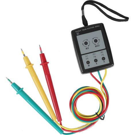Indicateur de rotation de phase numérique SP8030 avec signal sonore à LED et séquenceur de phase 60 V–600 V CA (1/5)