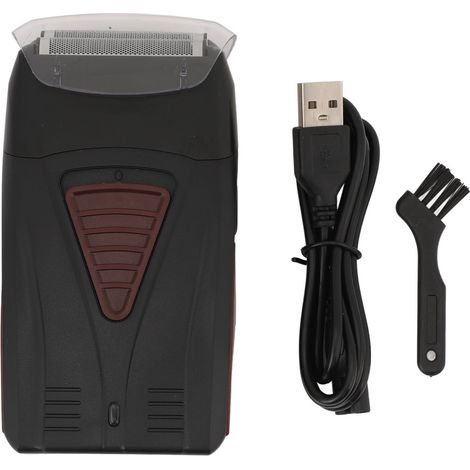 Rasoir à Double Grille pour Hommes - Rasage Précise du Visage, de la Barbe et des Tempes - Rechargeable USB, Batterie Lithium-ion 600mAh - Câble de Charge et Brosse de Nettoyage Inclus