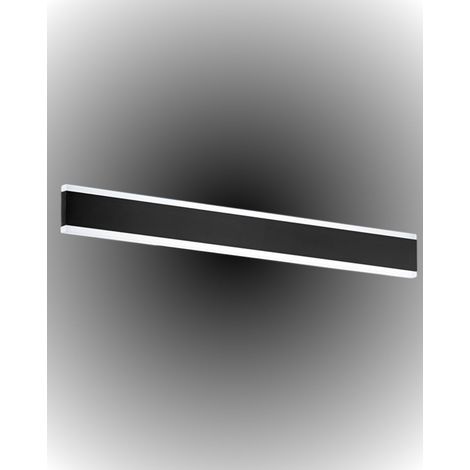 Applique Murale Led 32W Linéaire 81,5 Cm En Aluminium Noir Avec Sélecteur Cct 3000K/4000K/6000K Et Diffuseur Satiné De La Marque Italienne Perenz (1/2)