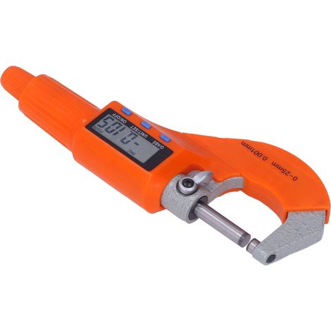 Micromètre numérique électronique à spirale, outil de mesure d'épaisseur, résolution de 0,001 mm, plage de mesure de 0 à 25 mm (1/5)