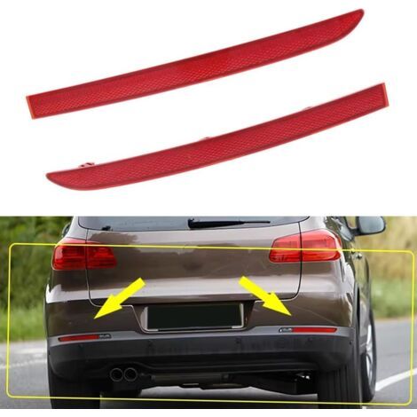 Convient aux modèles de pare-chocs arrière BMW X3 F30 GT 2013-2019, avec une paire de réflecteurs de feux latéraux (63147847165).