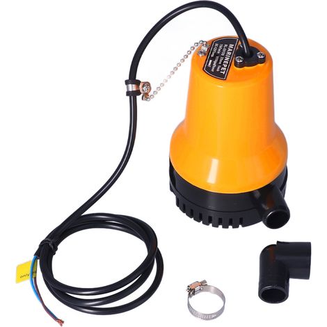 Pompe de cale électrique marine 12 V, submersible, 5 400 tr/min, arbre horizontal, entraînement par palettes (1/5)