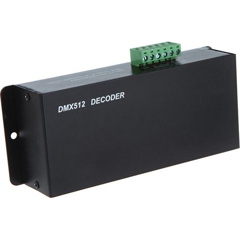 Décodeur DMX à 3 canaux DC 12V-24V, contrôleur LED pour bande lumineuse RGB (1/5)
