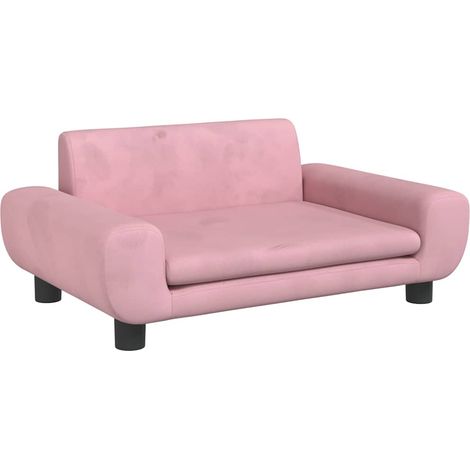 vidaXL Cama para perros de terciopelo rosa 70x45x33 cm (1/2)