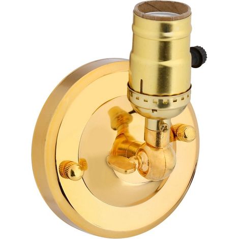 Lustre vintage E27 applique murale avec interrupteur doré 220V intérieur (1/5)