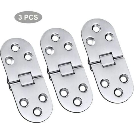 YMYNY 3 PCS Alliage Charnières De Table Acier Inoxydable Charnières Porte Pliant Rabat Charnières Table Charnières Pliante Charnieres Alliage Flip Charnières Pour Tiroir Table Bureau Machine Coudre Ar