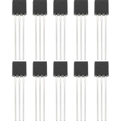 Pack of 10 LM35DZ IC Acquisition TO-92 temperature sensors for temperature monitoring of electronic devices (1/5)