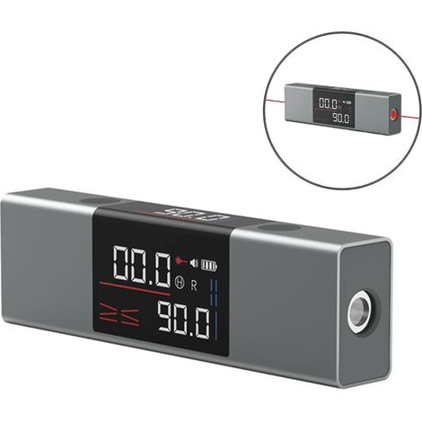 Rapporteur laser 2 en 1, mesure d'angle, niveau laser, règle, chargement USB-C, double laser numérique.-Dual laser (1/5)