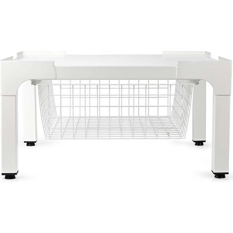 Nedis Base sobresaliente blanca para lavadora y secadora (1/5)
