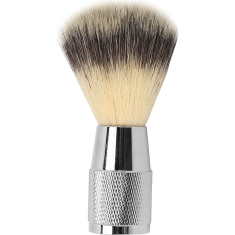 Brosse à raser homme, poils synthétiques, manche incurvé, portable, mousse. Pinceau de rasage pour salon, maison, voyage, soin visage. (1/5)