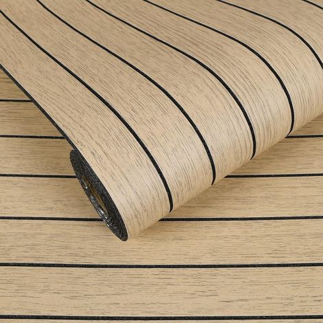 Panneau Mural Bois Chene Beige Autocollant 3D Épais 42,8cm x 300 cm  Papier Peint Bois Beige Panneau Tasseau Bois Vintage Chambre Salon Panneaux Muraux Dalle Pvc Adhesive Murale Intérieur Decor (1/5)