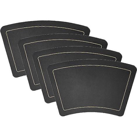 Set aus 4 dreieckigen Platzsets, passend für runde Tische, aus wasserfestem und fleckenabweisendem PU-Leder, perfekt für Weihnachten. (1/5)