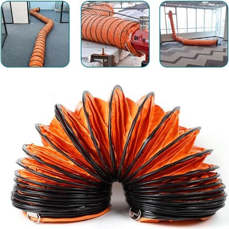 Manguera de aire caliente de 5 m Manguera de transporte de aire portátil de alto rendimiento Manguera en espiral Manguera de ventilación de 300 mm Manguera de ventilación para ventilador de calefacció (1/5)