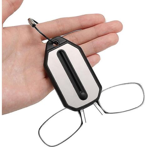 Aufsteckbare Lesebrille ohne Bügel, Mini-Lesebrille mit Schlüsselanhänger, Lesebrille für Senioren (1/3)