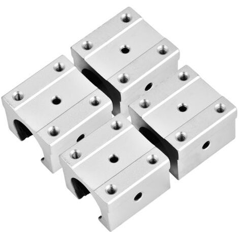 Lot de 4 blocs de glissement à mouvement linéaire ouverts en aluminium SBR16UU de 16 mm pour CNC