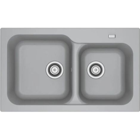 Lavello da incasso 2 vasche Franke KID 620 tectonite 83x50 cm. colore grigio