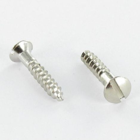 Vis bois Laiton chrome Tête fraisée bombée TFB Fendue 6X70-1 pièce