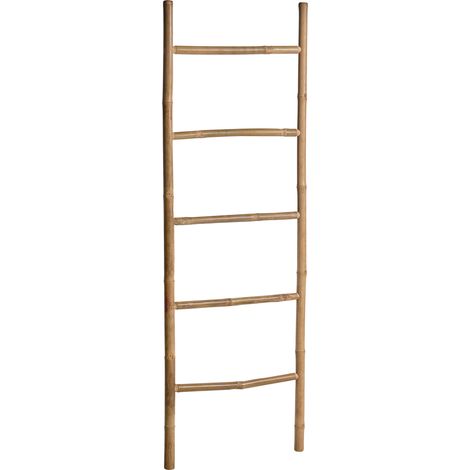 Toallero de madera de bambú tipo escalera para colgar ropa 5 niveles natural Itapeva (1/5)