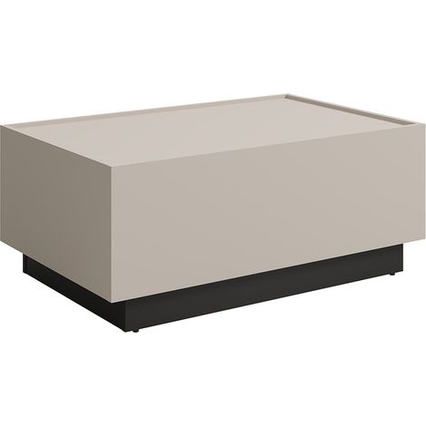 Couchtisch Ekko , Kaschmir und Schwarz, 90-169.5cm (1/5)