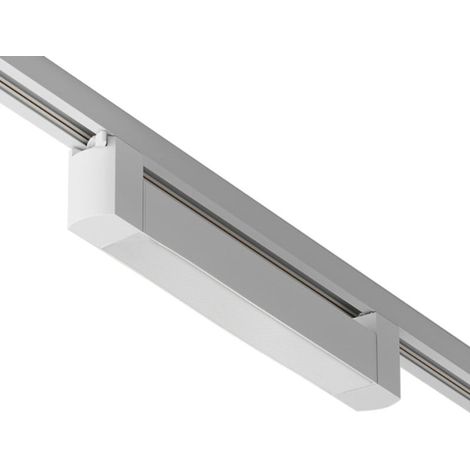 Éclairage sur Rail Linéaire Opaque Monophasé 20W 35cm Blanc - Bl