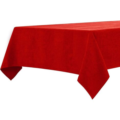 Tischdecke 140 x 240 cm Rubinrot, wasserabweisend, pflegeleicht