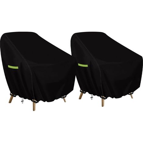 2 Pièces Housse de Fauteuil Jardin, 89x97x74cm 420D Housse de Chaise Jardin, Imperméable Aux-UV Résistante Housses de Protection pour Chaise Exterieur, Chaises de Balcon (1/5)