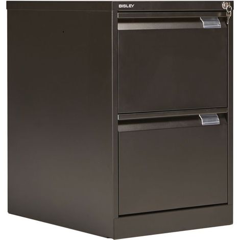 Bisley 2 Drawer Foolscap Filing Cabinet - Black