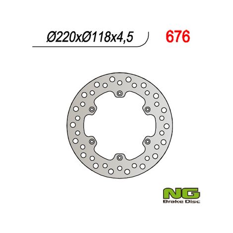 Disco de freno trasero Suzuki RM/DRZ 400 (1988-1998) 220x118x4,5 mm de acero