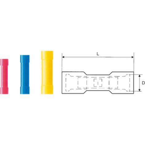 Weidmüller 9200490000 Stoßverbinder 0.5 mm² 1.5 mm² Vollisoliert Rot 100 St.