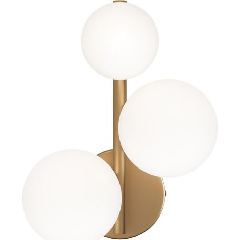 Maytoni Dallas Lampada da parete moderna a 3 luci oro, paralume bianco opaco, G9 (1/3)