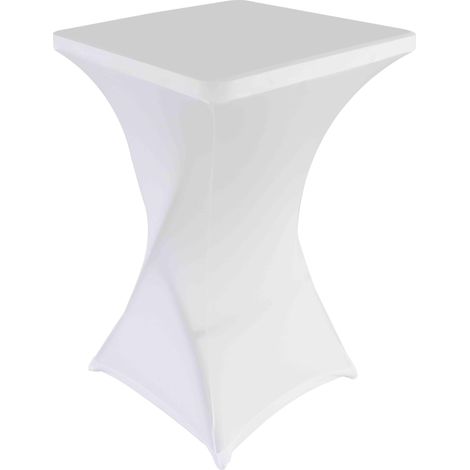 Housse de mange-debout carré blanche 70x70x80 cm (1/4)