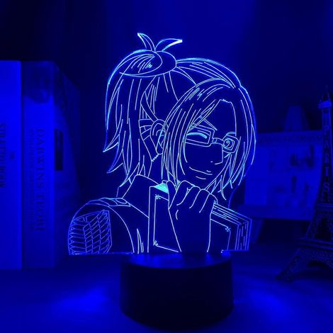 SCSYV 3D-Nachtlicht – Hange Zoe Lampe aus Attack on Titan – Wohnaccessoires – Geburtstagsgeschenk – Manga – Hange Zoe LED-Nachtlicht (1/4)