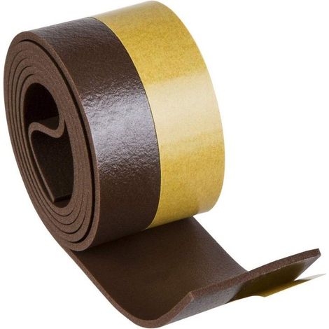 Selbstklebende Türstopper aus Weich-PVC, 38mm x 100cm, braun (1/3)
