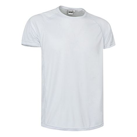Camiseta técnica de manga corta y cuello redondo, tejido de poliéster transpirable punto panal CHALLENGE 10 Blanco